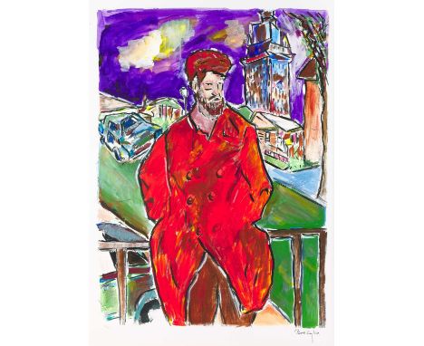 Bob Dylan (b.1941) American"Man on a Bridge" (2018)Signed and numbered 96/295, giclee print from "The Drawn Blank Series", 83