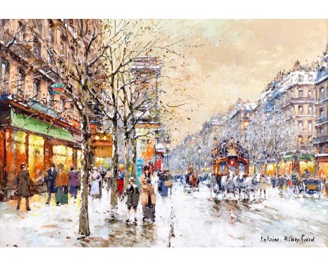 Antoine Blanchard (1910-1988) French"Paris, Porte St Denis"Signed, oil on canvas, 30cm by 44cmProvenance: Harrods, LondonSome