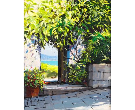 Jeremy Barlow ROI (1945-2020)"Doorway Arles"Signed, oil on board, 28.5cm by 22cmIn good overall condition. Some light surface