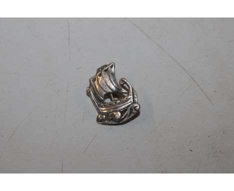 A vintage Sterling silver Viking ship brooch 