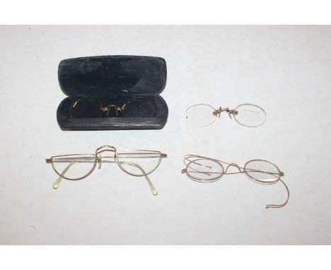 Four pairs of vintage spectacles