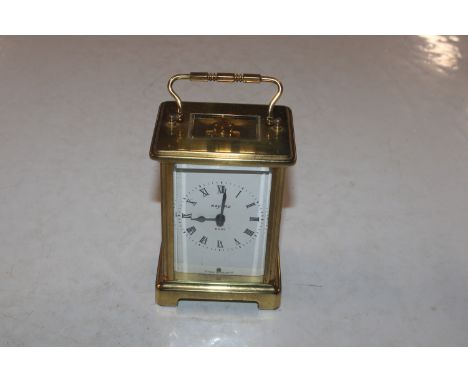 A Bayard brass cased carriage clock 