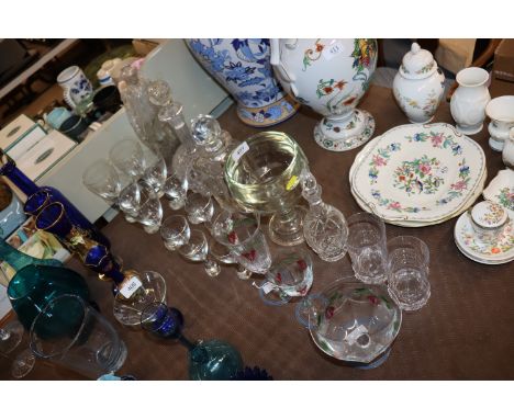 A quantity of various table glass ware to include Orrefors