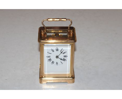 A French brass cased carriage clock 