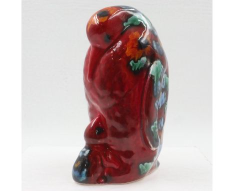 Anita Harris penguin and chick, signed in gold, no cracks or chips. UK P&amp;P Group 1 (£16+VAT for the first lot and £2+VAT 