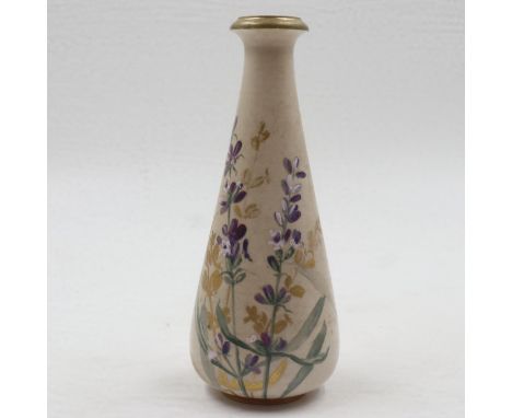 Doulton Lambeth stoneware bud vase, no cracks or chips, H: 15 cm. UK P&amp;P Group 1 (£16+VAT for the first lot and £2+VAT fo