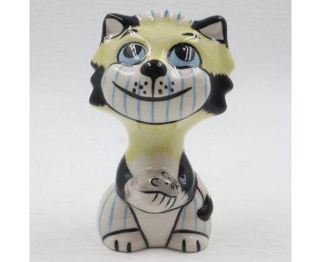 Lorna Bailey cat and mouse, no cracks or chips, H: 14 cm. UK P&amp;P Group 1 (£16+VAT for the first lot and £2+VAT for subseq