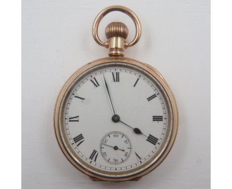 Gold plated American Waltham traveller pocket watch, working at lotting. UK P&amp;P Group 1 (£16+VAT for the first lot and £2