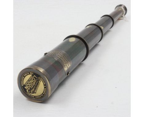 Brass telescope, Flying Scotsman, four draw, L: 40 cm. UK P&amp;P Group 1 (£16+VAT for the first lot and £2+VAT for subsequen
