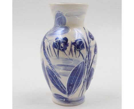 Anita Harris lustre vase in the Dragonfly pattern, signed in gold, no cracks or chips, H: 14 cm. UK P&amp;P Group 1 (£16+VAT 