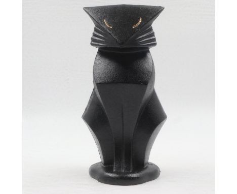Cast iron Art Deco style cat doorstop. UK P&amp;P Group 2 (£20+VAT for the first lot and £4+VAT for subsequent lots) 