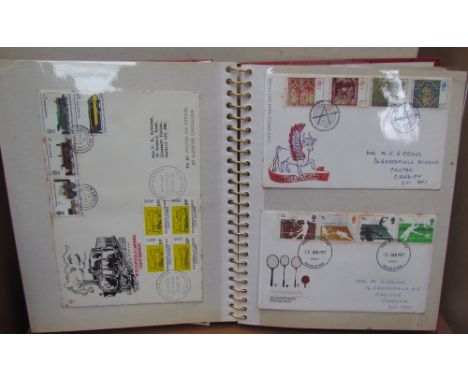 A collection of First day covers, contained in an album