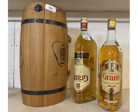 Grant's Finest Scotch Whisky, The Family Reserve, 1050ml; Grants Finest Scotch Whisky, 1000ml; Gants Scotch Whisky barrel, H3