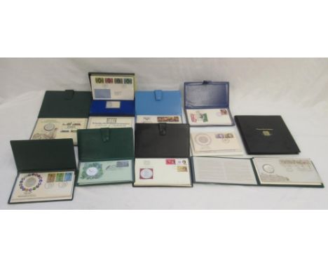 Assorted collection of coin/medallic covers to inc. The Danbury Mint 'The Post Office Official Commemorative Stamp Edition' c