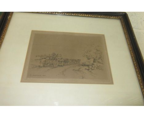 After George Morland 'Logging Wagon' monochrome etching, signed within the print and dated 1805, 18cm x 25cm, in Hogarth fram