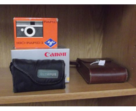 Collection of vintage and retro cameras