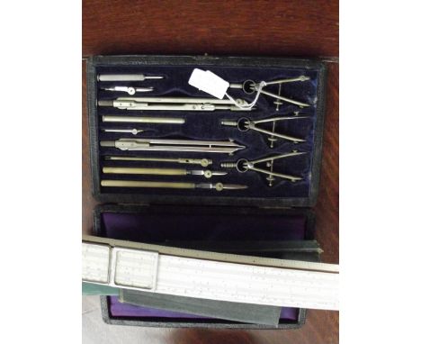 Vintage compass set and others