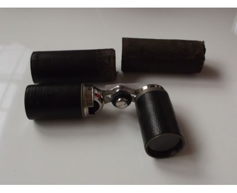 Vintage leather cased opera glasses 