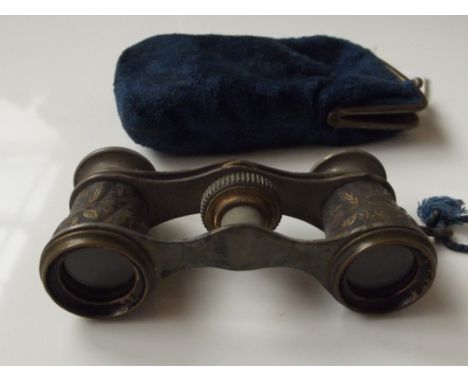 Vintage cased opera glasses