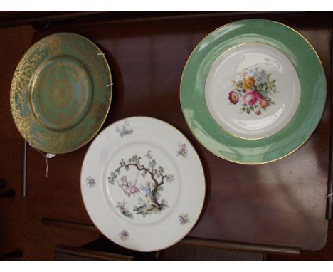 2 Royal Worcester cabinet plate and one other