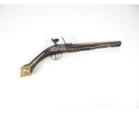 A flintlock sash pistol of Ottoman style; a/f.