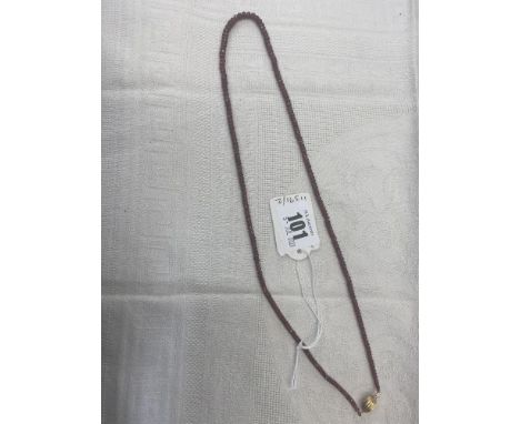 A Ruby necklace with 9ct Gold clasp