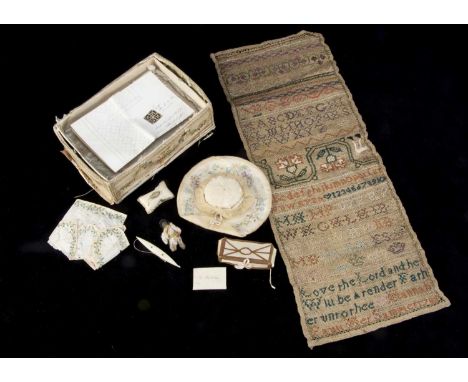 An 18th century painted silk box base,  decorated with swags of flowers, initials MV, dated June 16th 1786 and Landown Grove 