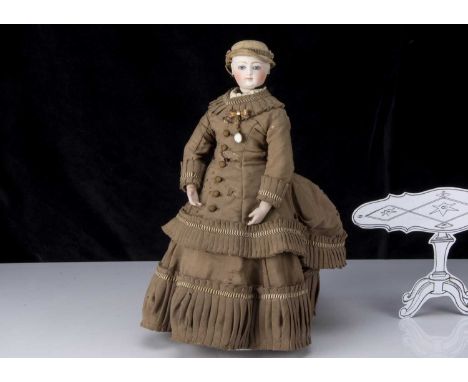 SALEROOM ANNOUNCEMENT - Please note that this doll has replaced fore arms.A fine Louis Doleac fashionable doll 1870s, the pre
