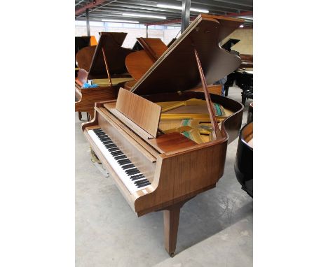 Weinbach by Petrof (c1990) A 5ft 9in grand piano in a light mahogany case on square tapered legs. 