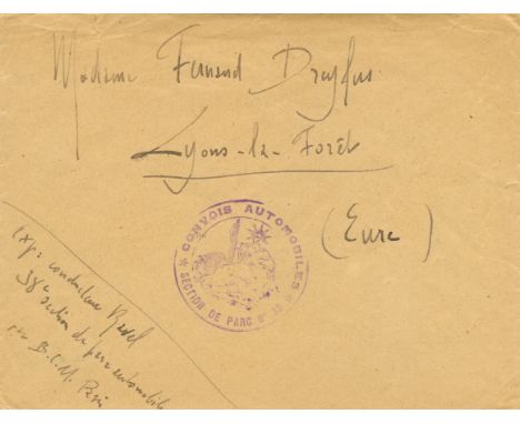 RAVEL MAURICE: (1875-1937) French Composer. Signed 6 x 4 envelope by Ravel, to the front, as sender, n.p., 20th August 1916, 