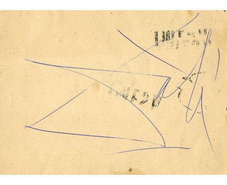 DALI SALVADOR: (1904-1989) Spanish Surrealist Painter. Signed 9 x 6.5 menu, to the verso, by Dali. The four pages card being 