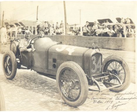 WAGNER LOUIS: (1882-1960) French Racing Driver and Pioneer Aviator. Wagner won the first ever US and British Grand Prix. An e