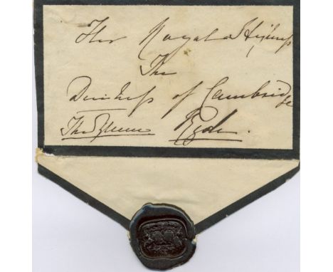 VICTORIA: (1819-1901) Queen of the United Kingdom Great Britain &amp; Ireland 1837-1901. Autograph Envelope Signed ('The Quee