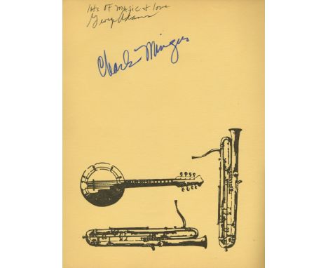 JAZZ: An excellent multiple signed 4to programme, fourty eight pages, with photographs, issued for the 10th International Jaz