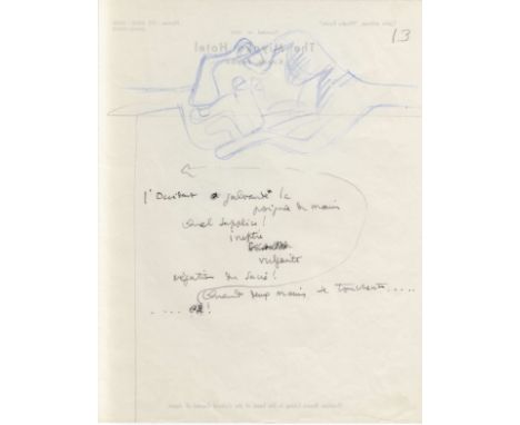 


LE CORBUSIER: (1887-1965) Swiss-French Architect, Painter, Urban Planner. A very good A.N., with sketch, by Le Corbusier, 
