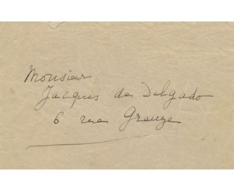 PROUST MARCEL: (1871-1922) French Novelist and Essayist. Best known for his major novel A la Recherche du Temps Perdu (`In se