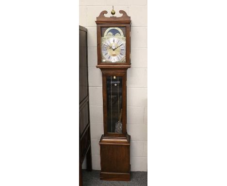 A Modern Mahogany Longcase Clock, retailed by Cahrles E Short, Brighton