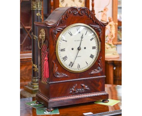 A Mahogany Striking Table Clock, 19th century, signed N Hart &amp; Son, London, 44cm high