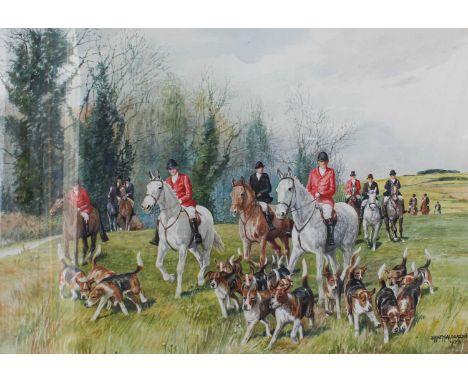 DM &amp; EM Alderson (20th century)Before the offMoving off, a pair of hunting scenesSigned and dated, 1979 and 1978 respecti