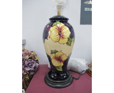 A Moorcroft Pottery Floral Table Lamp Base, trial design, L46/10.