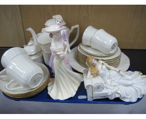 Noritake 'Chateau' Imperial Baroque Tea Ware, of twenty two pieces. Worcester Louse, Coalport 'Veronica' and Penelope Ann.