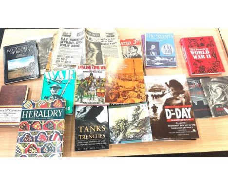 Selection of vintage War books to include Battles of WW1/2 , D-Day etc 