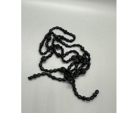 Selection of vintage jet beads 
