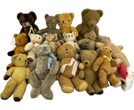 Selection of vintage and later teddies to include Pedigree and Chad Valley 