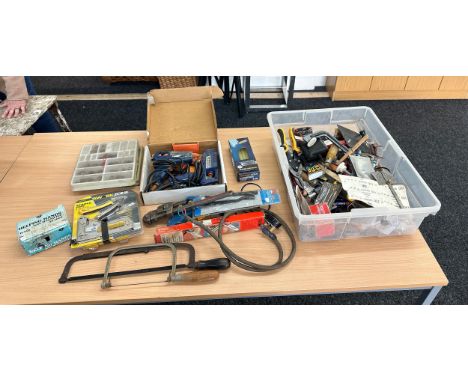 Large selection of tools includes glue guns, staplers etc 