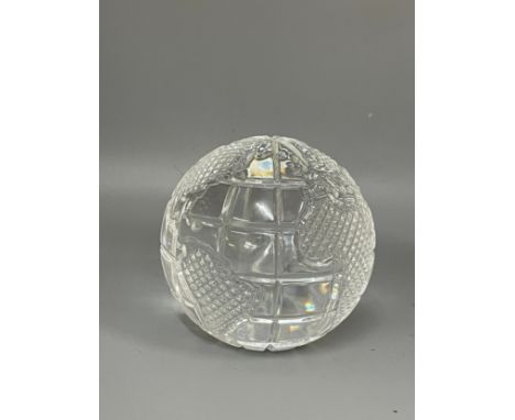 Vintage Waterford glass globe paper weight 