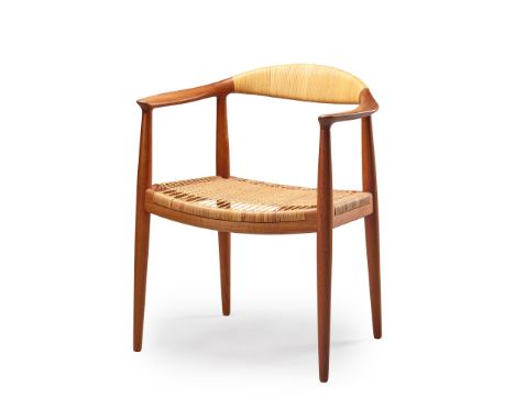 Hans Wegner (Danish 1914-2007) for Johannes Hansen 'Round Chair / The Chair', designed 1949 model JH503, teak and bamboo, sta