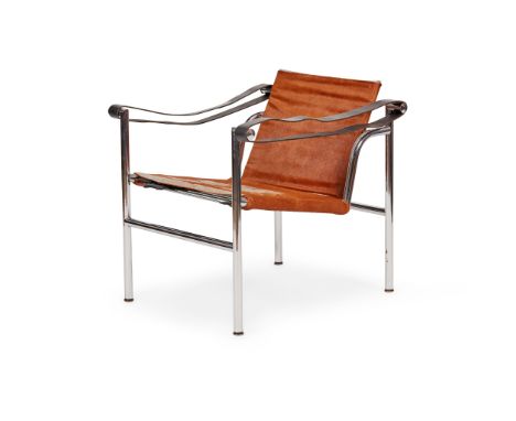 Le Corbusier, Pierre Jeanneret and Charlotte Perriand for Cassina 'Basculant' Chair model number 301, chromium plated tubular