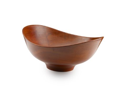 Finn Juhl (Danish 1912-1989) for Kay Bojesen Bowl, designed 1951 teak, stamped 'DESIGN / FINN JUHL / TEAK'(17cm high, 36.5cm 