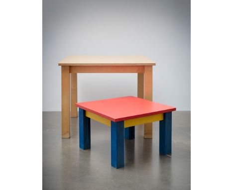 § Sir Peter Blake C.B.E. R.D.I. R.A. (British 1932-) for Aram Designs Limited Two 'Simple' Tables comprising a dining table a